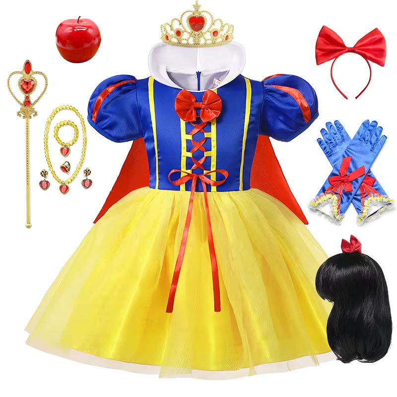 Summer Clothing For Kids Girls - Abito da principessa Biancaneve per bambina,