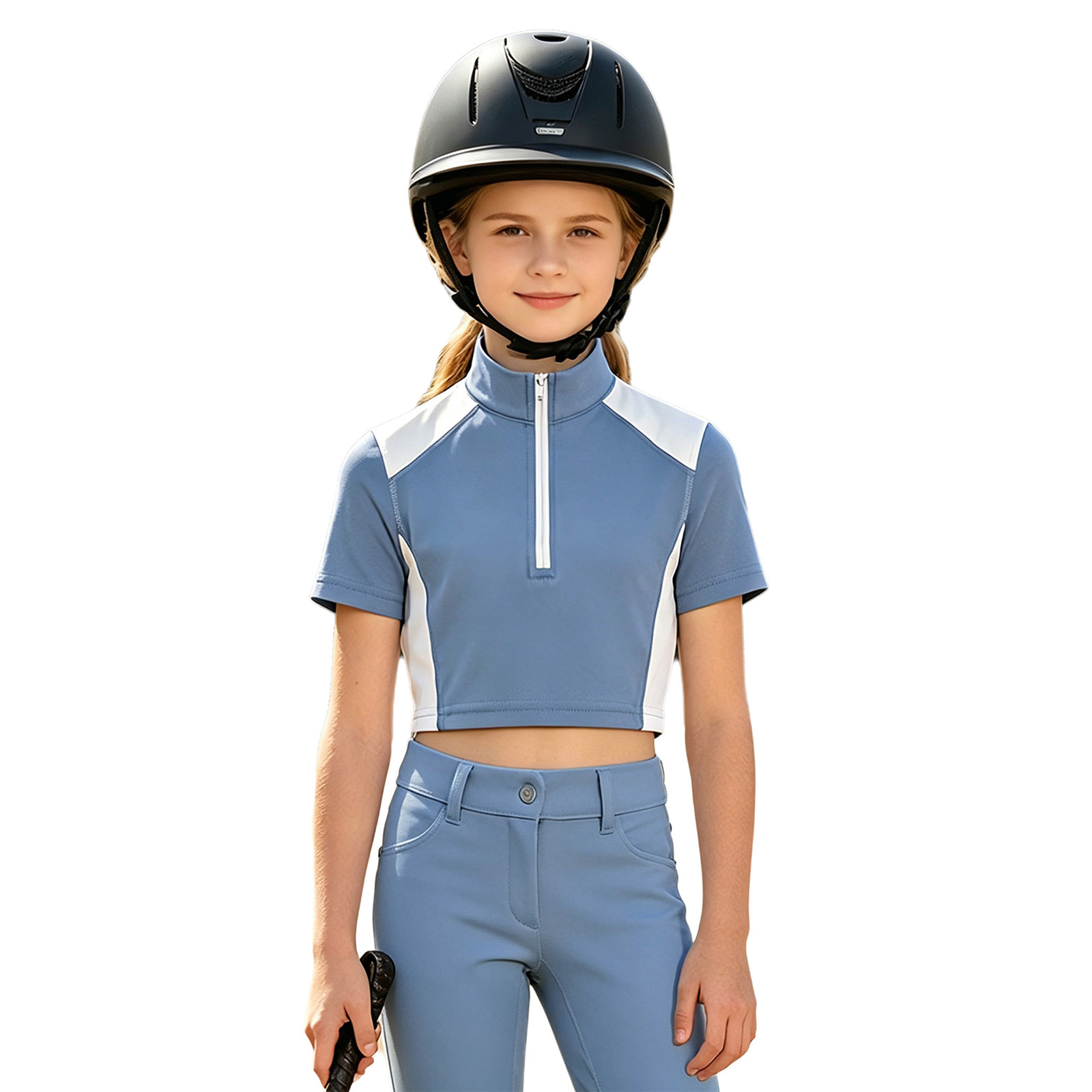 Summer Equestrian Clothing - Maglietta Equestre per Bambine, Abbigliamento da