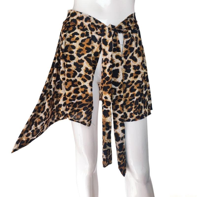 Sarong Pareo Wrap - 31BF da spiaggia con stampa leopardata