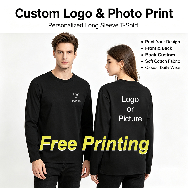 Summer Clothing Long Sleeve - T-shirt Personalizzate in Cotone a Maniche