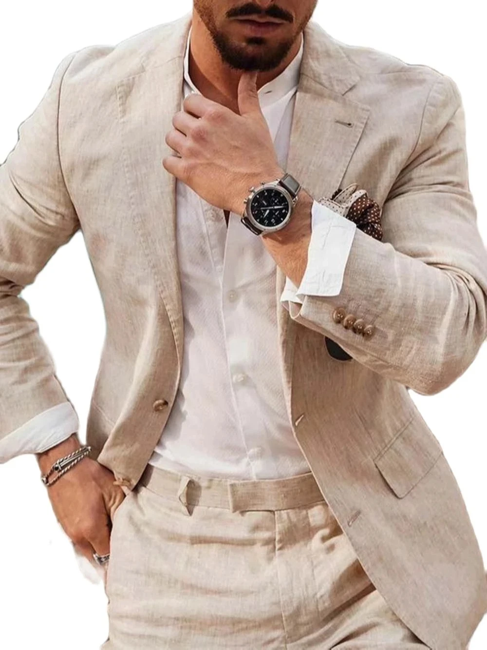 Completo Estivo da Uomo in Lin - Summer Clothing Men Linen recensione e prezzo