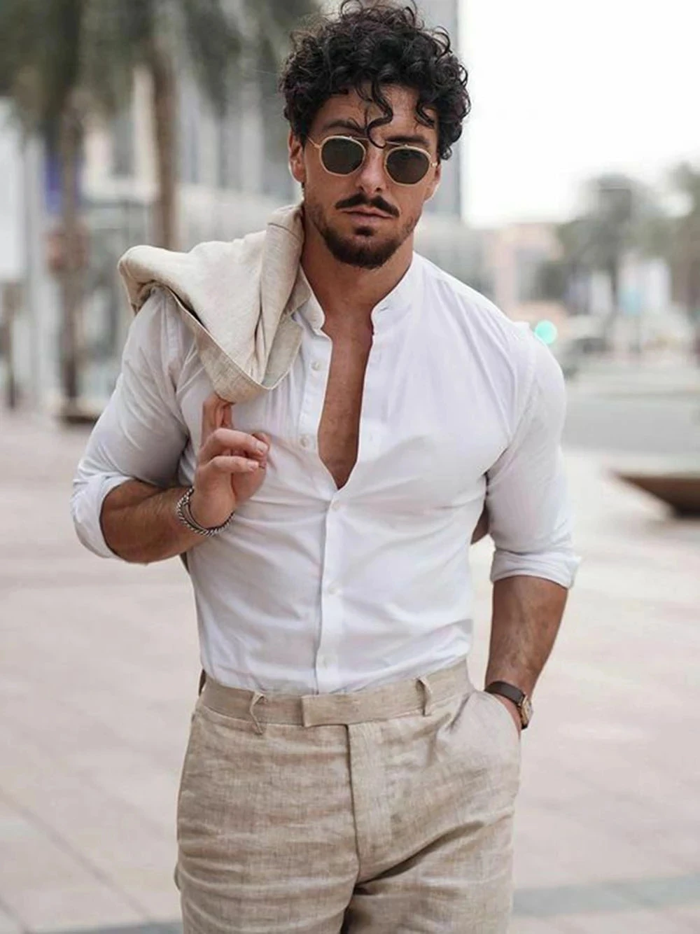 Completo Estivo da Uomo in Lin - Summer Clothing Men Linen recensione e prezzo