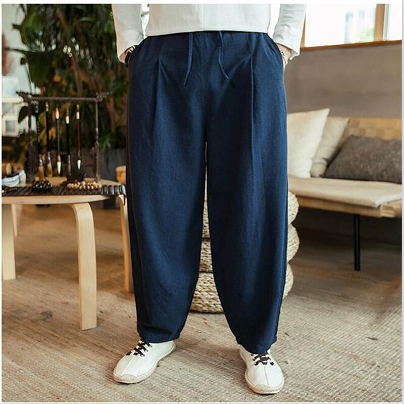 Pantaloni a gamba larga da uom - Summer Clothing Men Linen recensione e prezzo