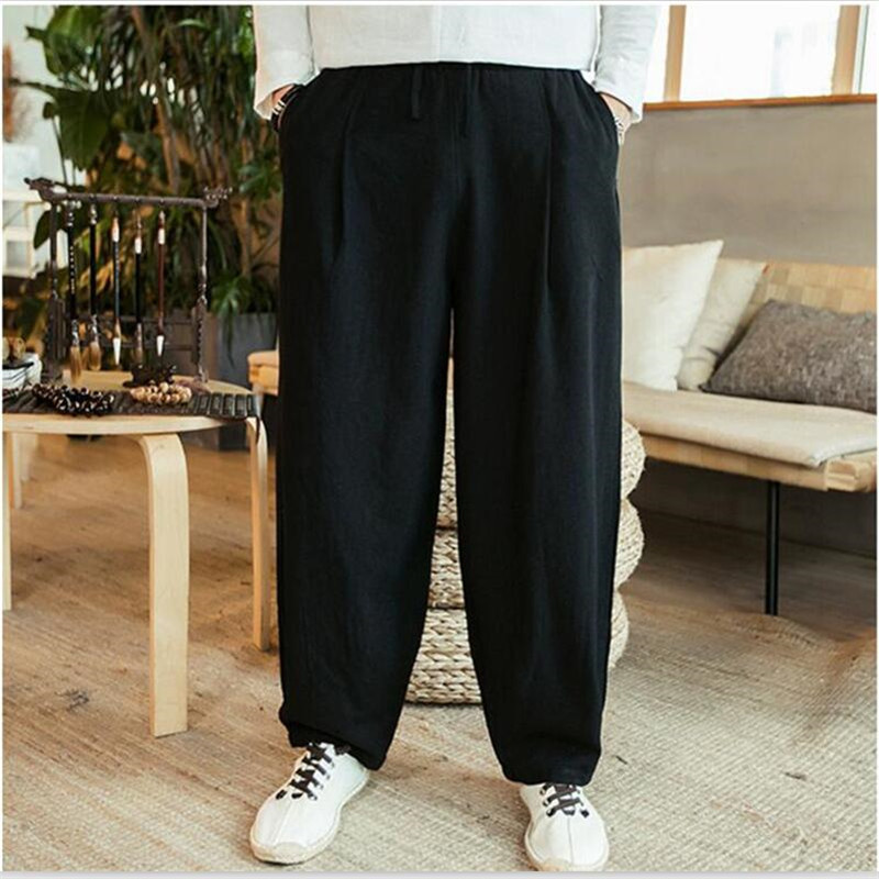 Pantaloni a gamba larga da uom - Summer Clothing Men Linen recensione e prezzo