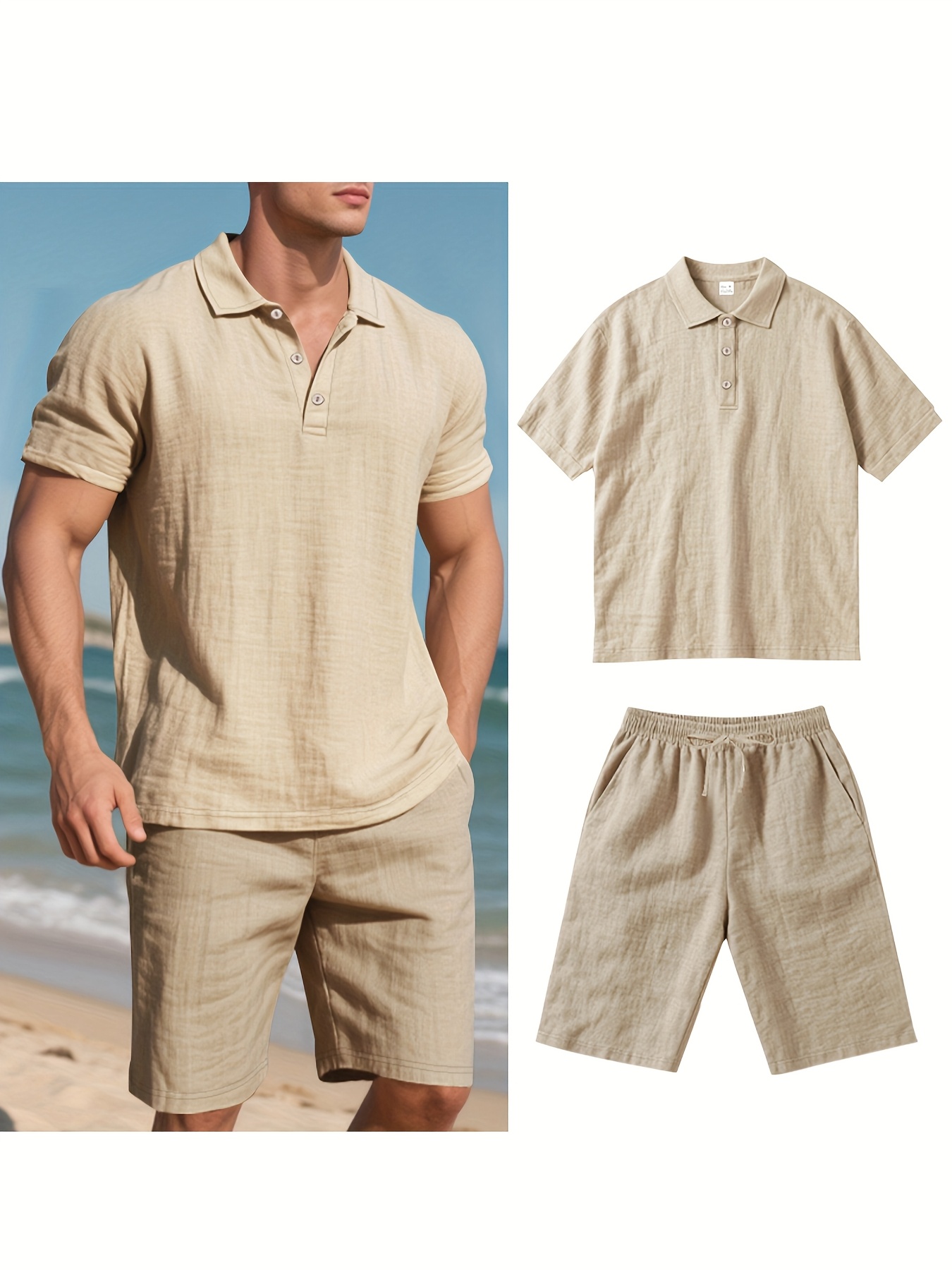 Abito estivo da uomo Moda Lino - Summer Clothing Men Linen recensione e prezzo