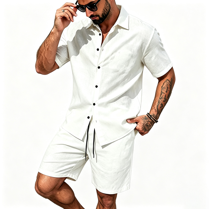 Completo Estivo da Uomo in Lin - Summer Clothing Men Linen recensione e prezzo