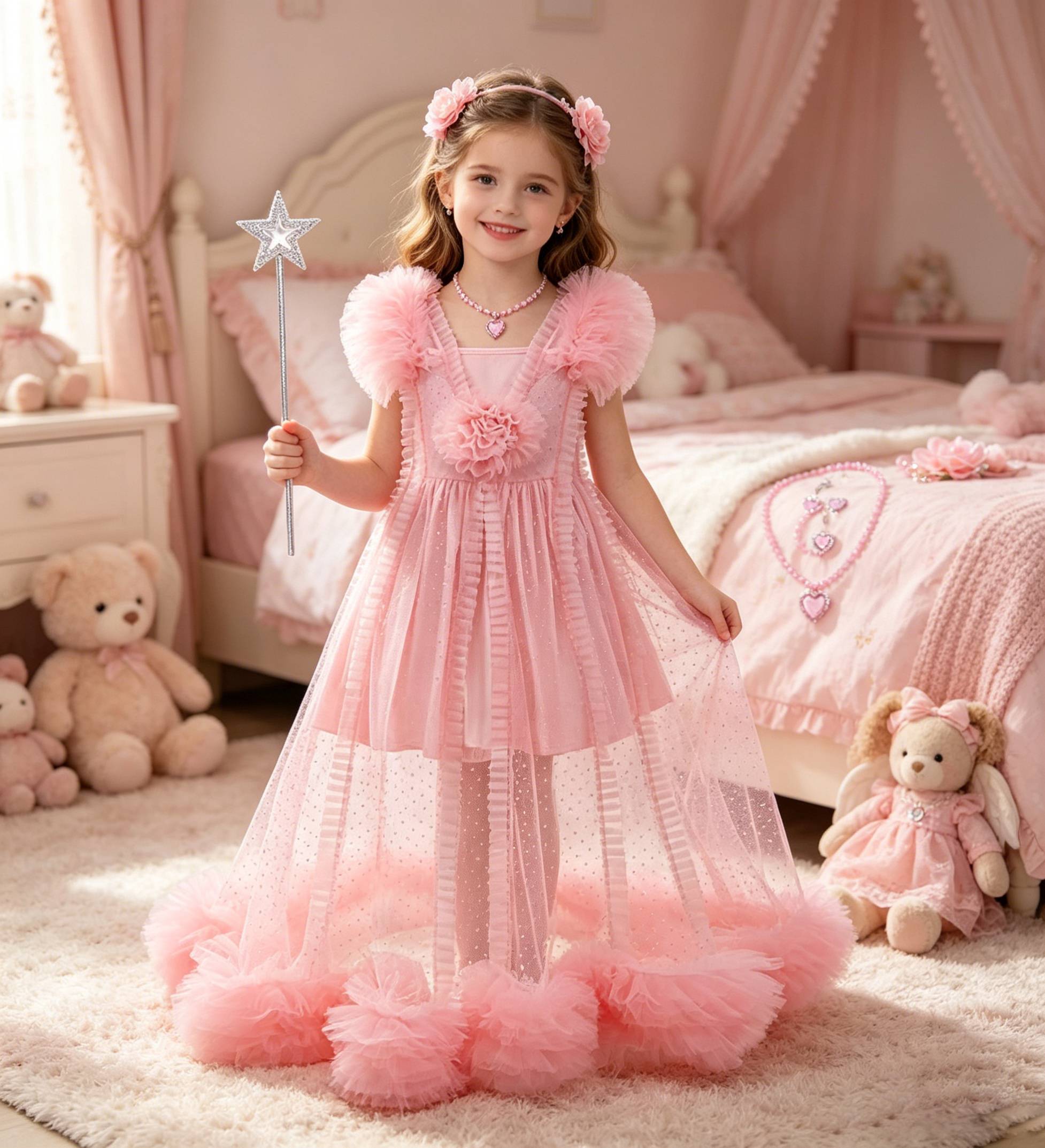 Costume da strega Glinda rosa  - Summer Clothing For Kids Girls recensione e prezzo