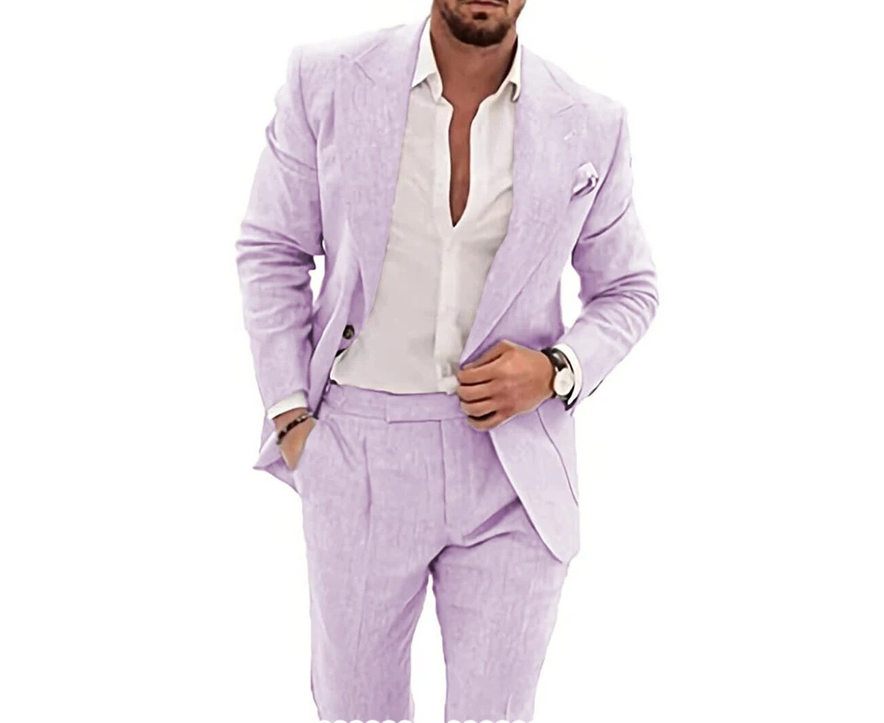 Completi Casual da Uomo in Lin - Summer Clothing Men Linen recensione e prezzo