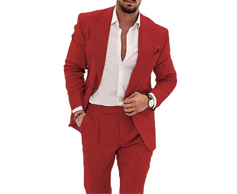 Completi Casual da Uomo in Lin - Summer Clothing Men Linen recensione e prezzo