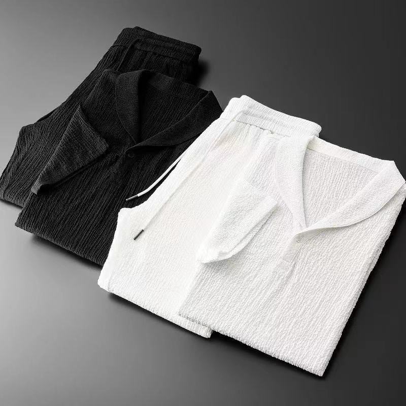 Abito estivo in due pezzi di l - Summer Clothing Men Linen recensione e prezzo